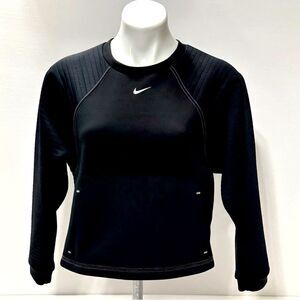 Nike Pro Scuba Knit Long Sleeve Exercise Top With Front Pocket S